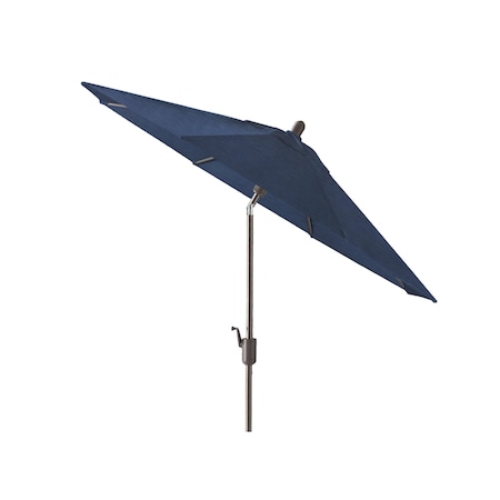 10' X 6.5' Rectangular Auto Tilt Market Umbrella (Frame: Black Sapphire, Fabric: Sunbrella- Navy)